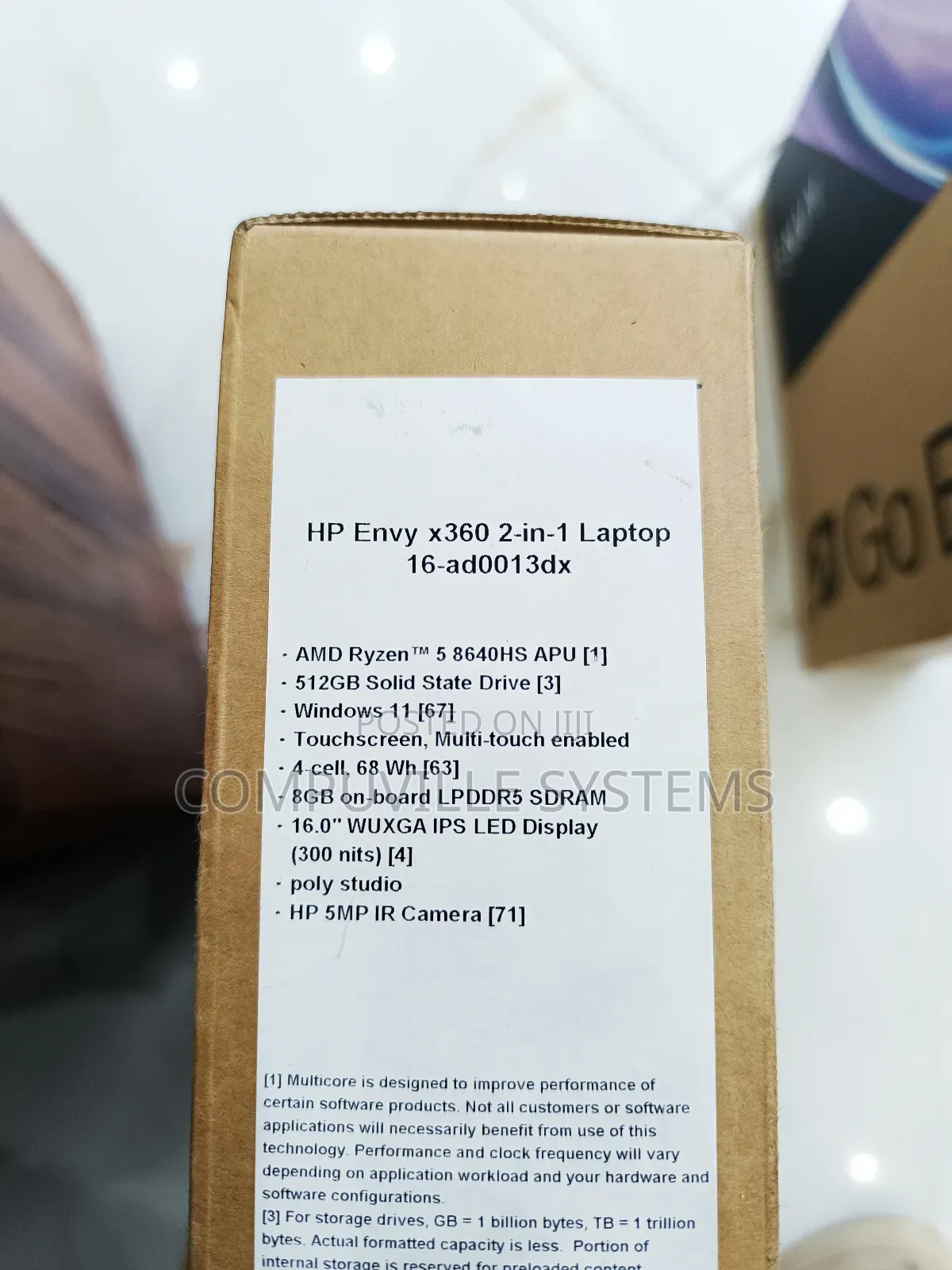 New Laptop HP Envy 16 Gaming 16-H1023dx 8GB AMD Ryzen SSD 512GB