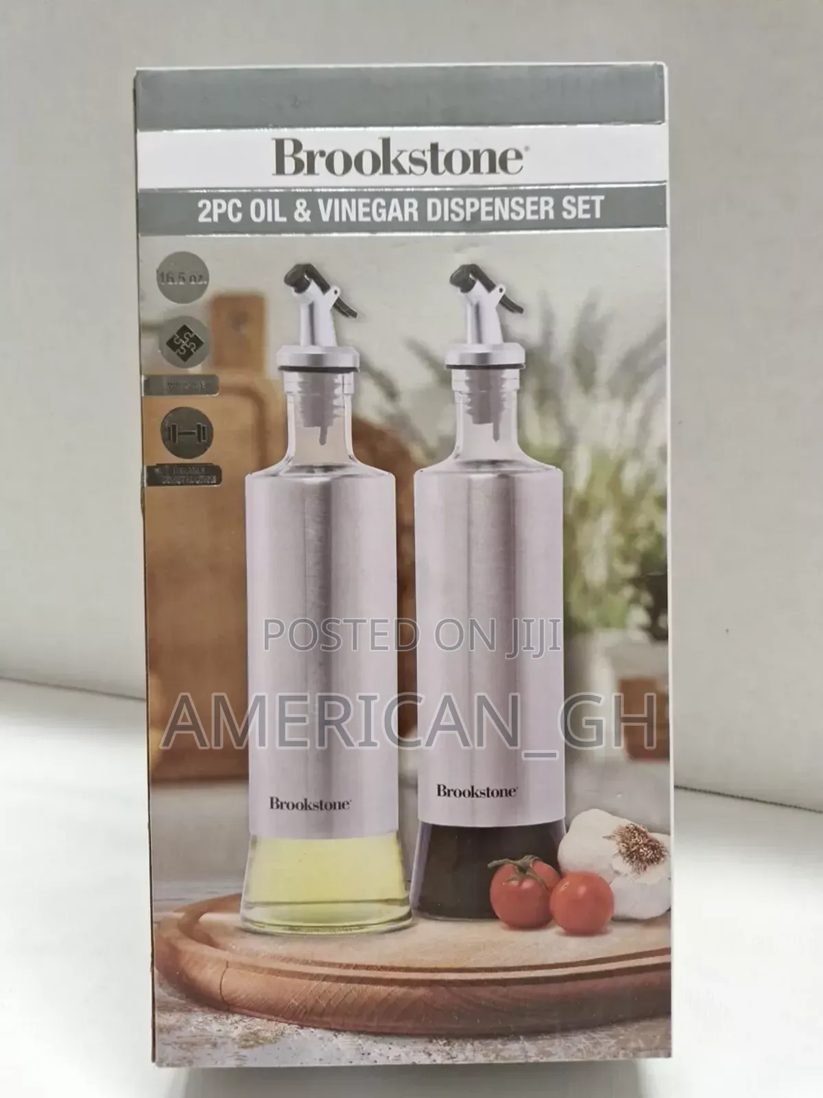 Brookstone 2pc Oil Vinegar Dispenser Set