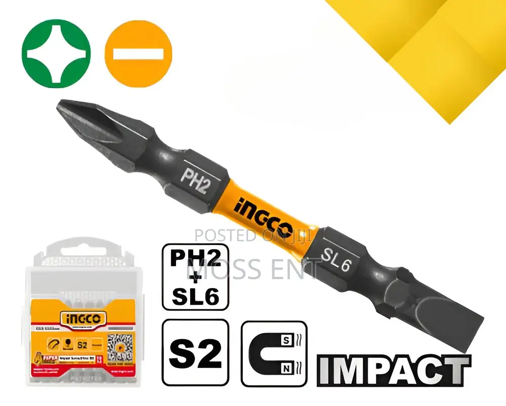 Impact Screwdriver Bits Ph + Sl 65mm - Sdbim21hl133