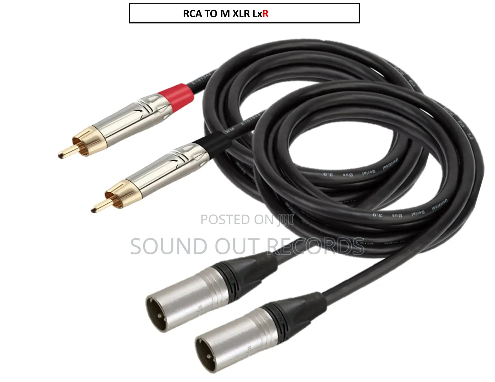 1pair Studio Quality Male RCA to RCA/XLR/TS Cables