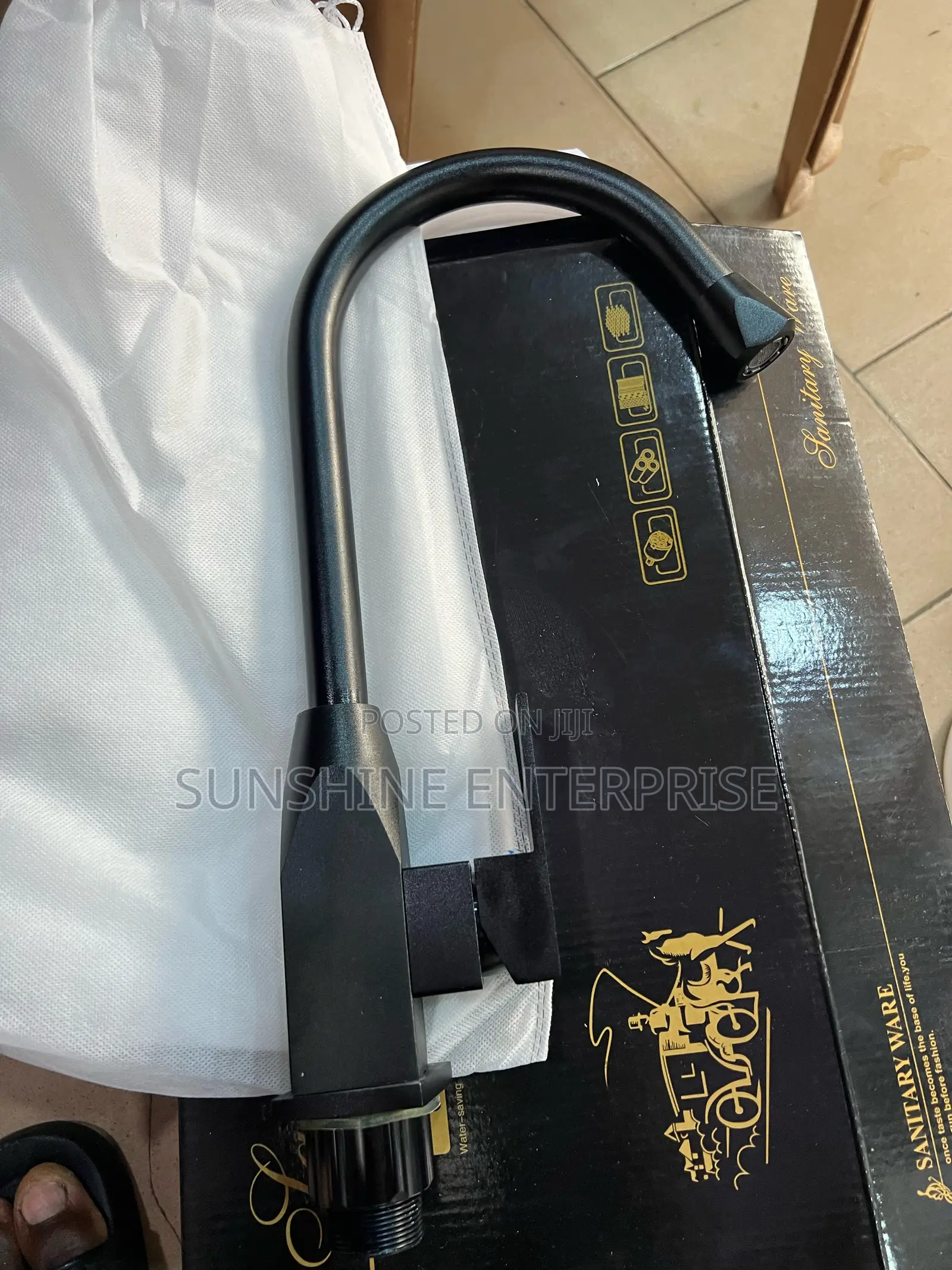 Kitchen Sink Tap- Hot And Cold All Black
