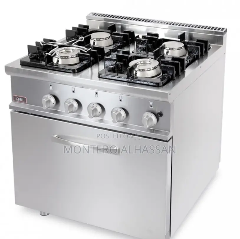Commercial 4 Gas Burner With Oven