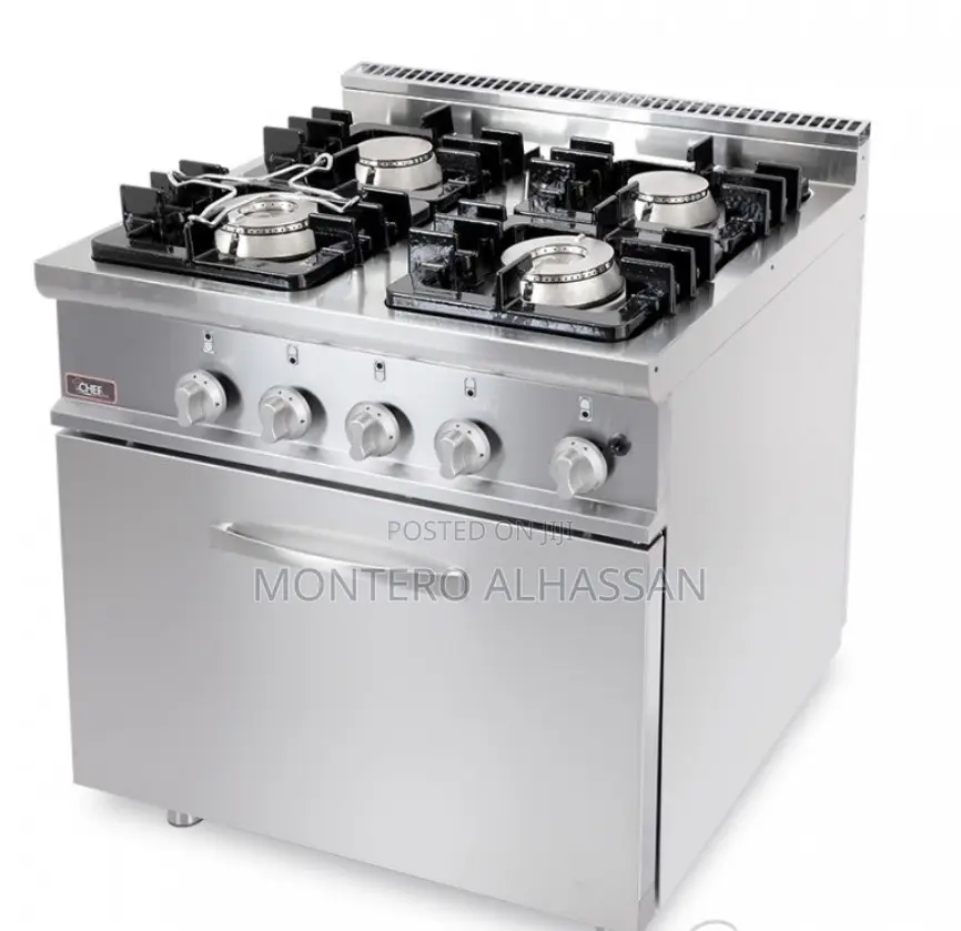 Commercial 4 Gas Burner With Oven