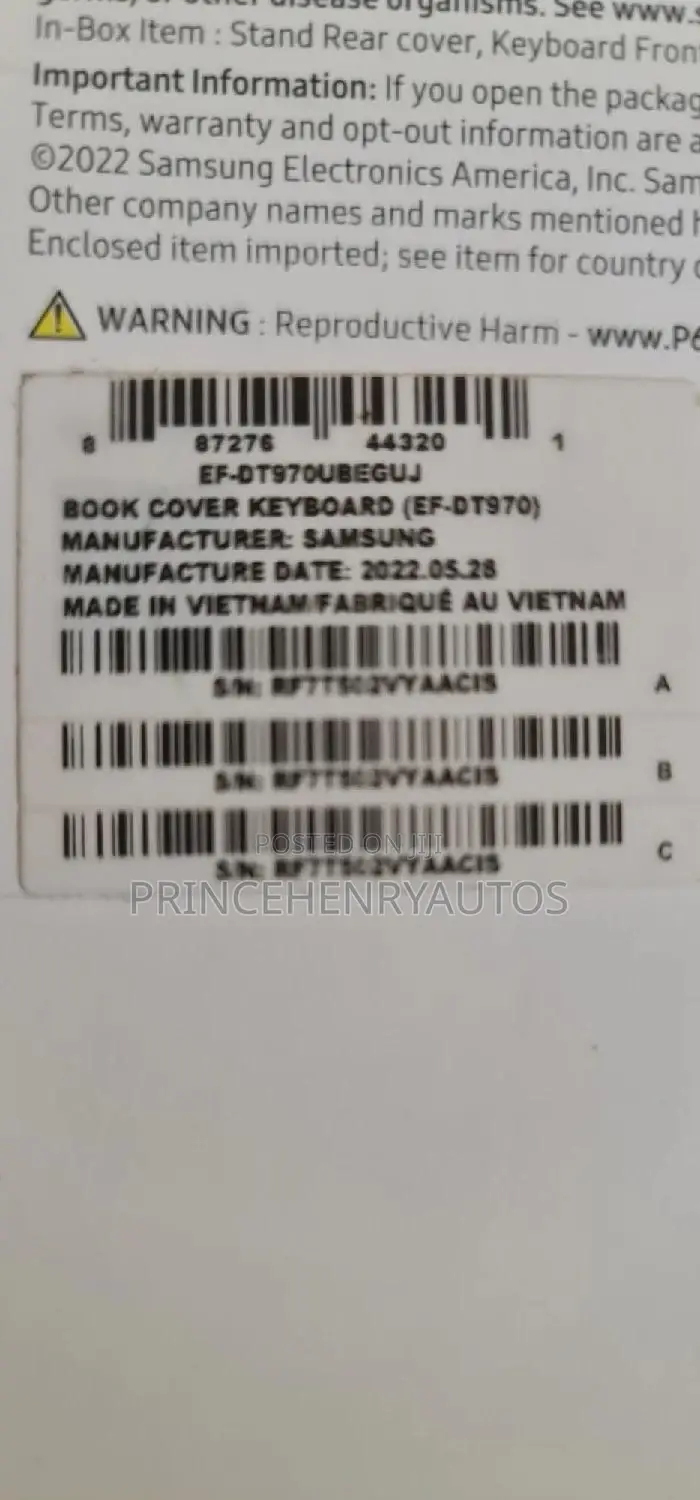 Samsung Tab S7+/ S8 + Book Cover Keyboard - EF-DT970UBEGUJ