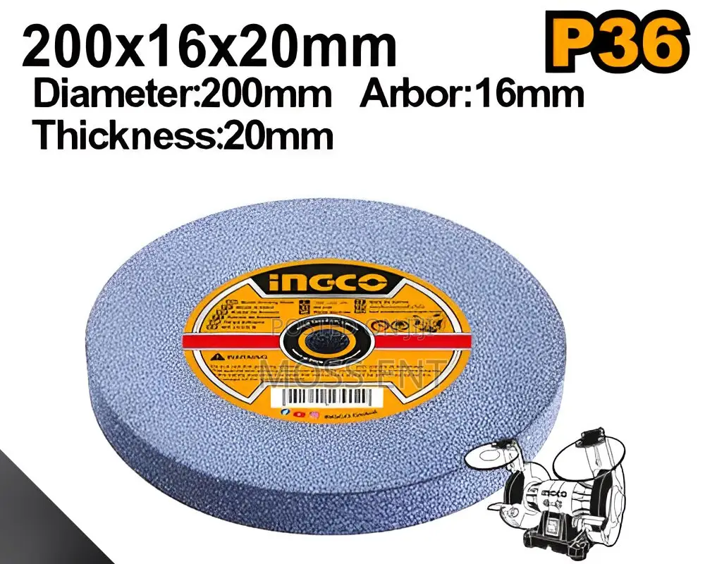 Bench Grinding Wheel P36 200x16x20mm - Agw