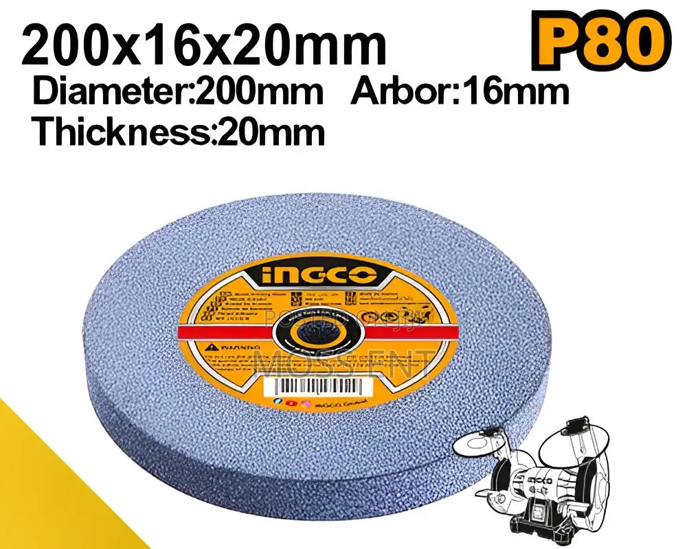 Bench Grinding Wheel P80 200x16x20mm - Agw