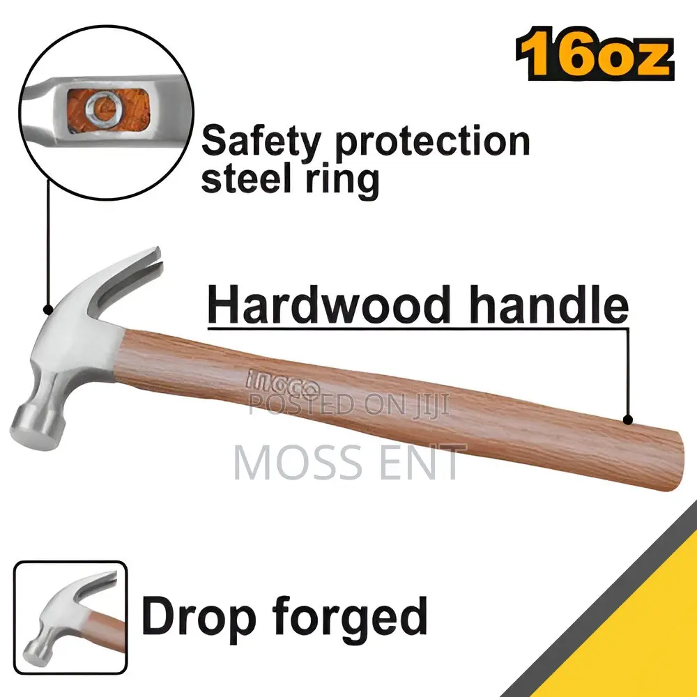 Wooden Claw Hammer 16oz - Hch0416
