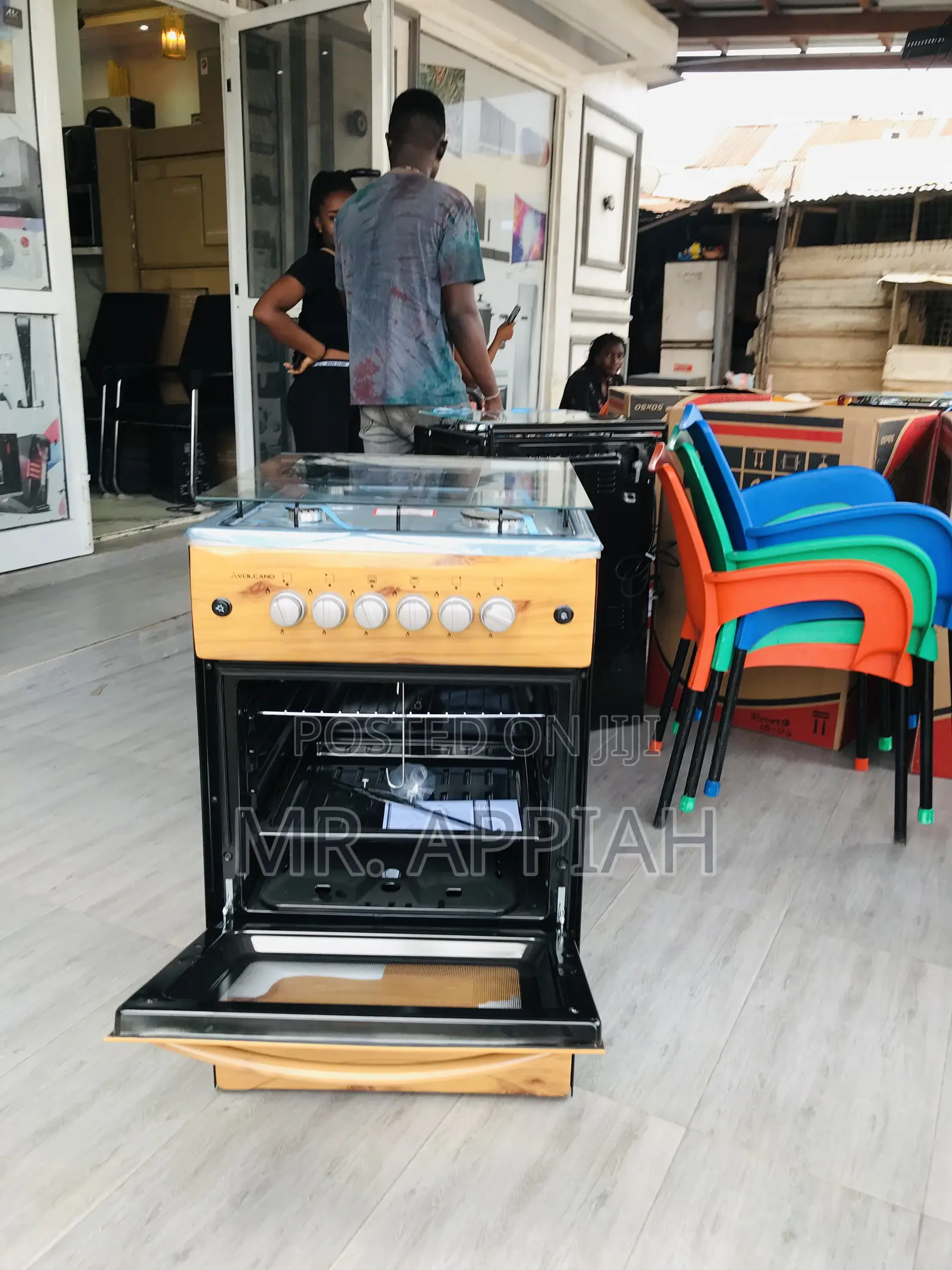 Buy Volcano 50x50 Gas Oven 4 Burner(Wooden)Ignition.