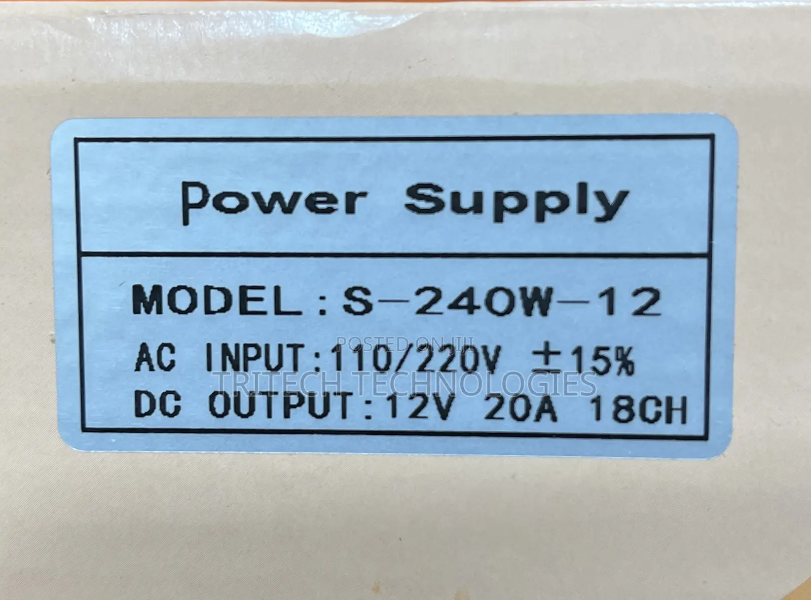 CCTV Power Supply With Case 12V20A
