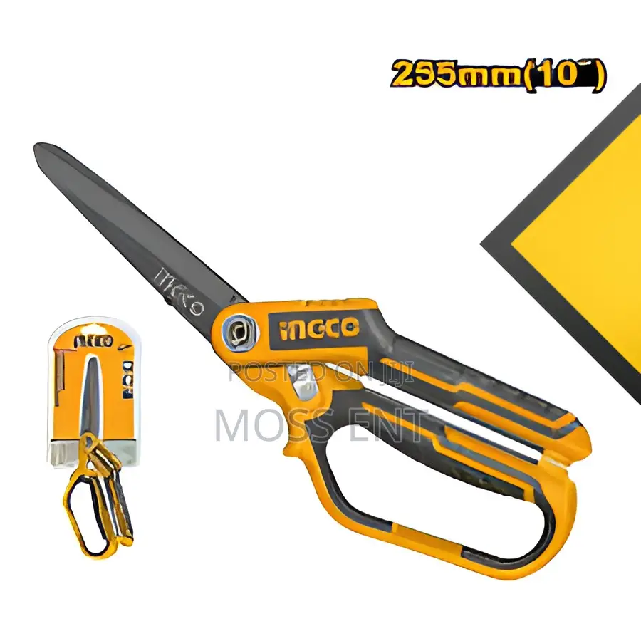 Rubber Grip Long-Blade Heavy Duty Scissors 10" - Hscrs832558