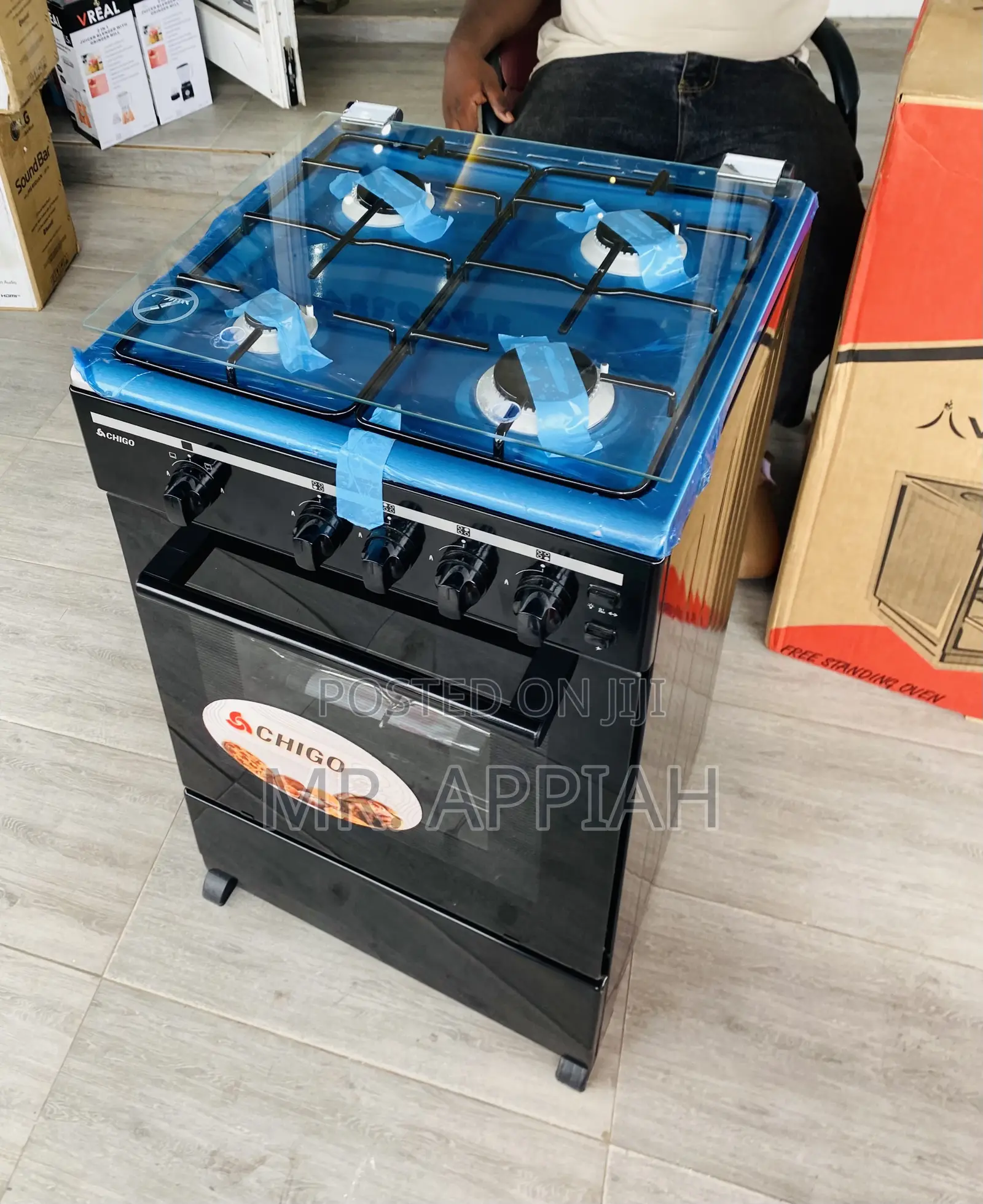 Reliable Chigo 50x50 Oven and Grill 4 Gas Burnet(Black).
