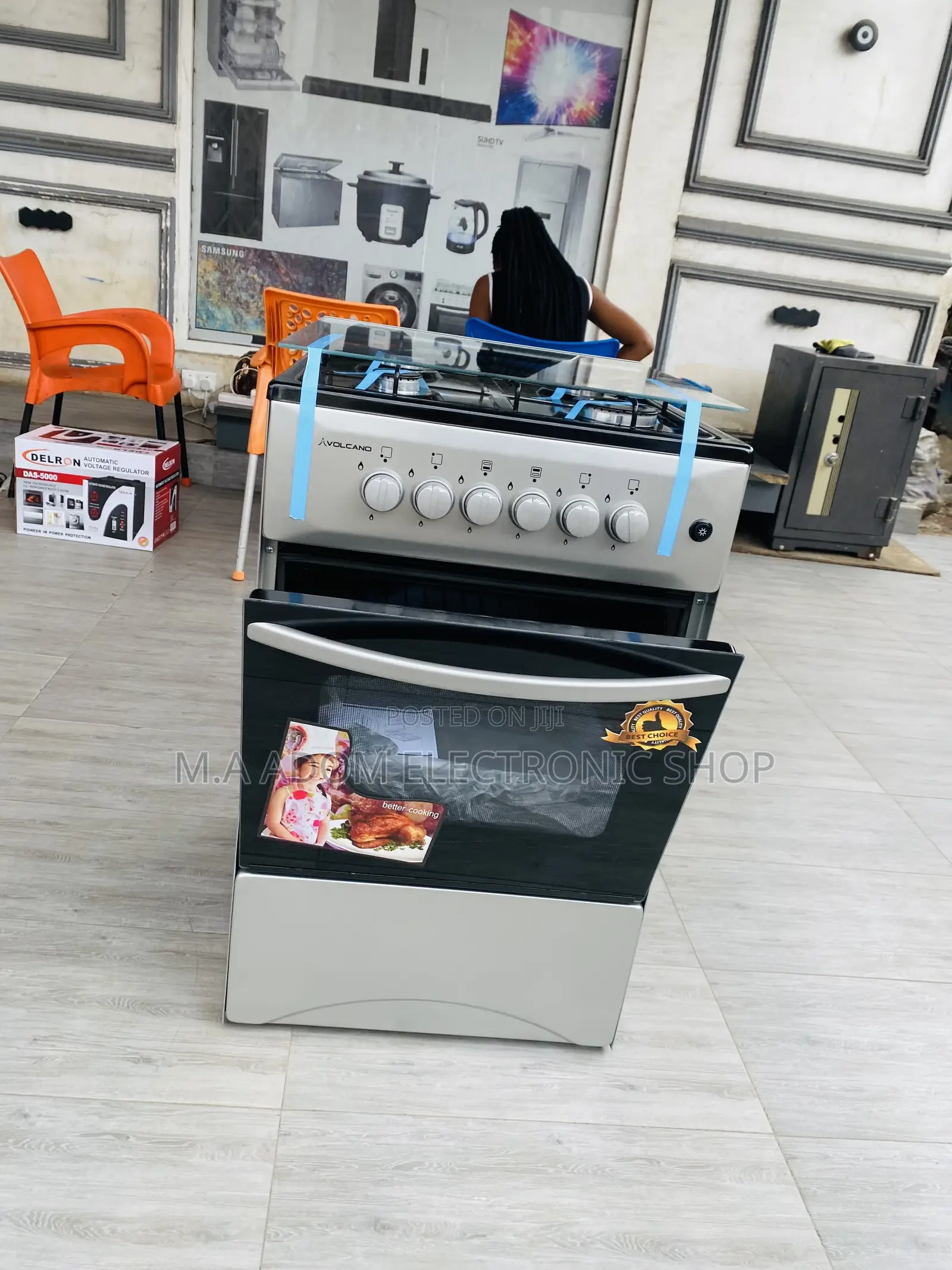 Quality Oven and Grill Volcano 50x50 4 Gas Burner(Gray).