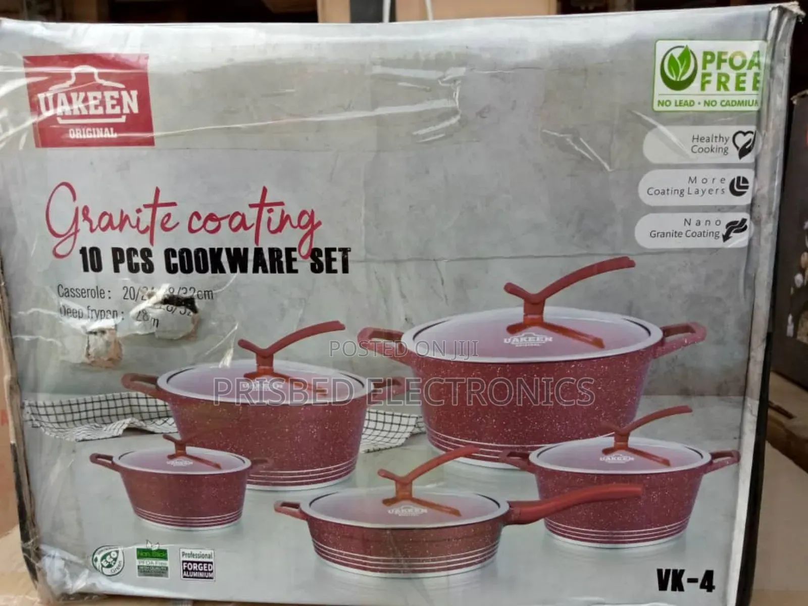 Uakeen Original 10pcs Casserole Cookware Set