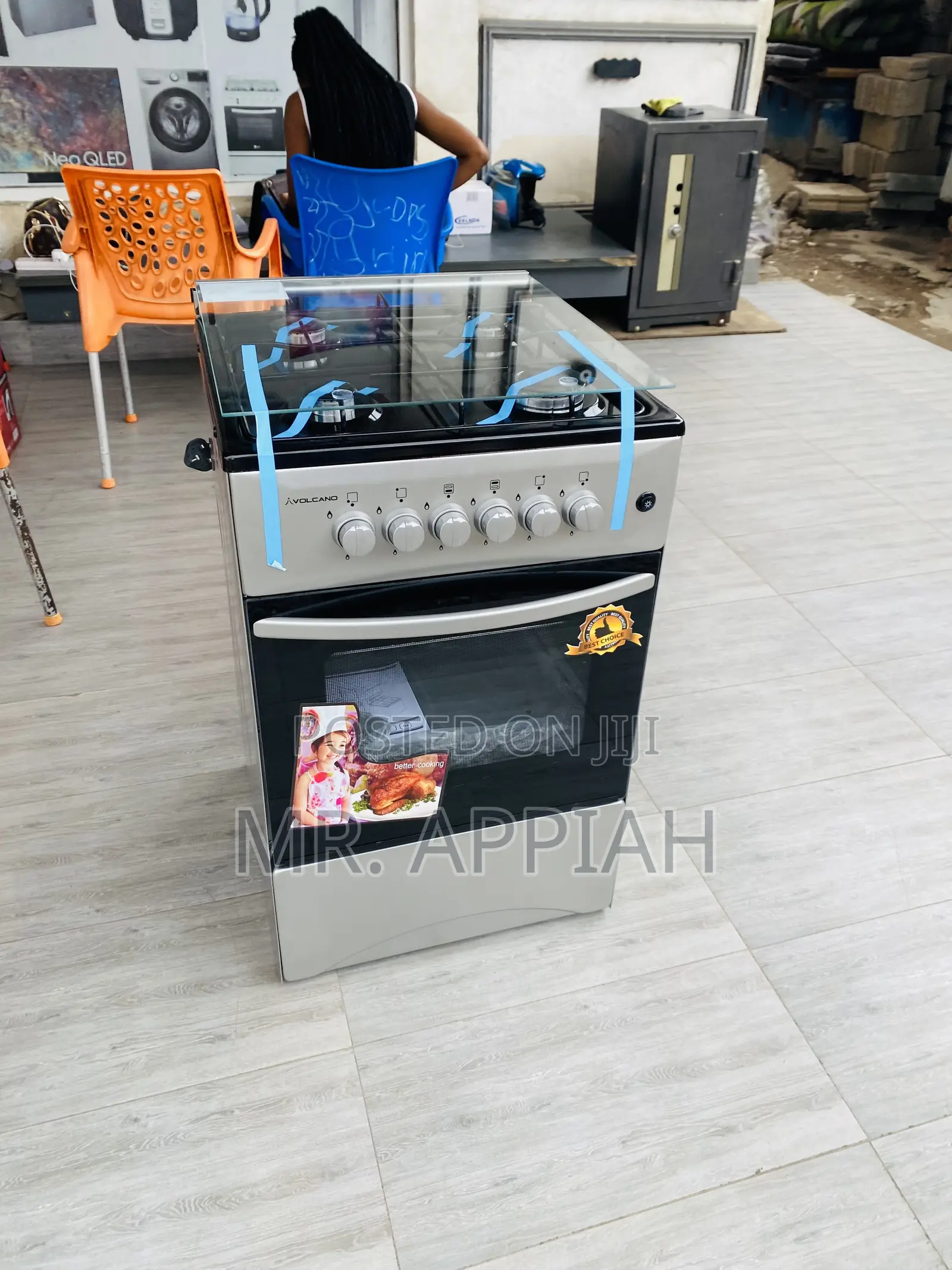 Gas Oven Volcano 50x50 4 Burner Cooker(Gray).