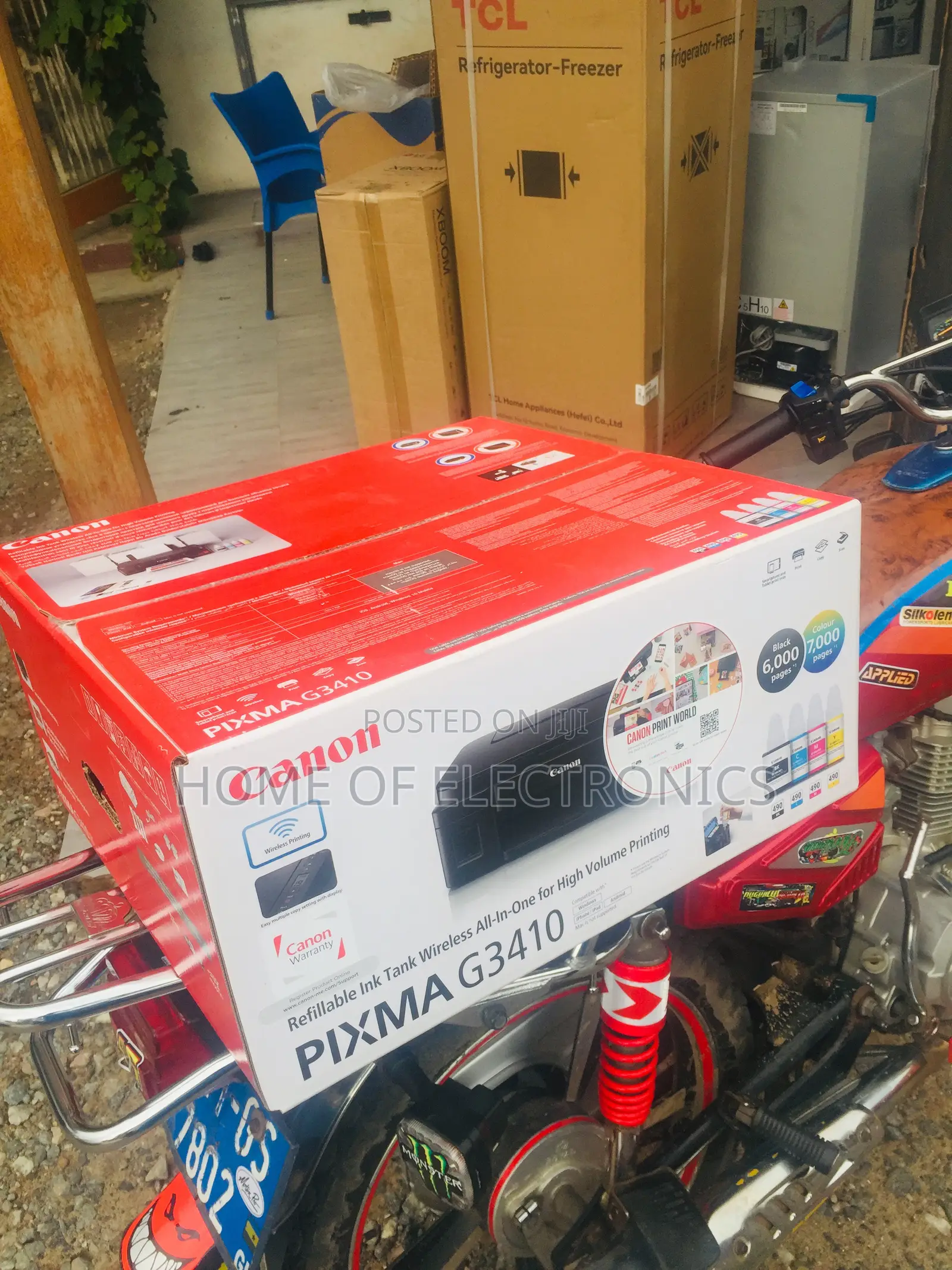 A4 Color Wireless Inkjet Canon G3410 All in One Printer