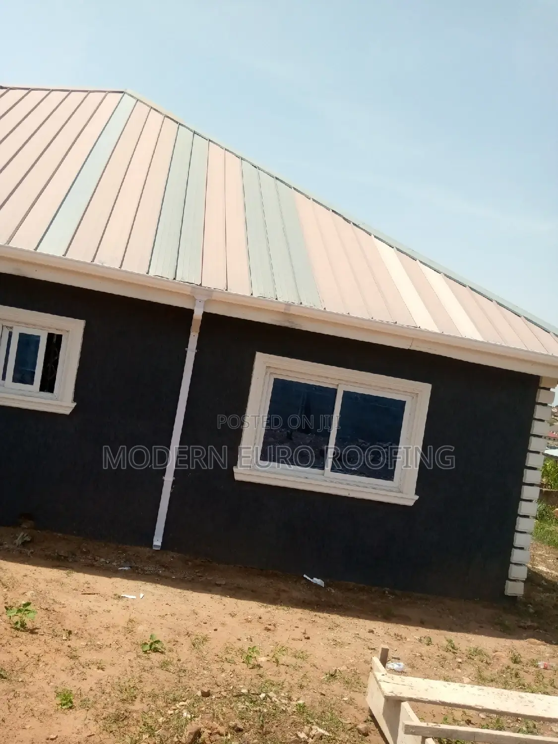 White PVC Rain Gutter and Down Pipe