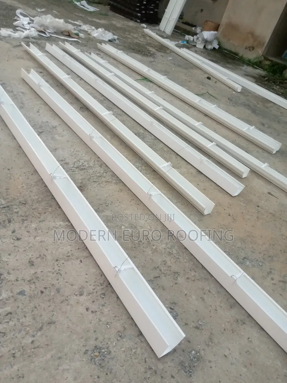 White PVC Rain Gutter