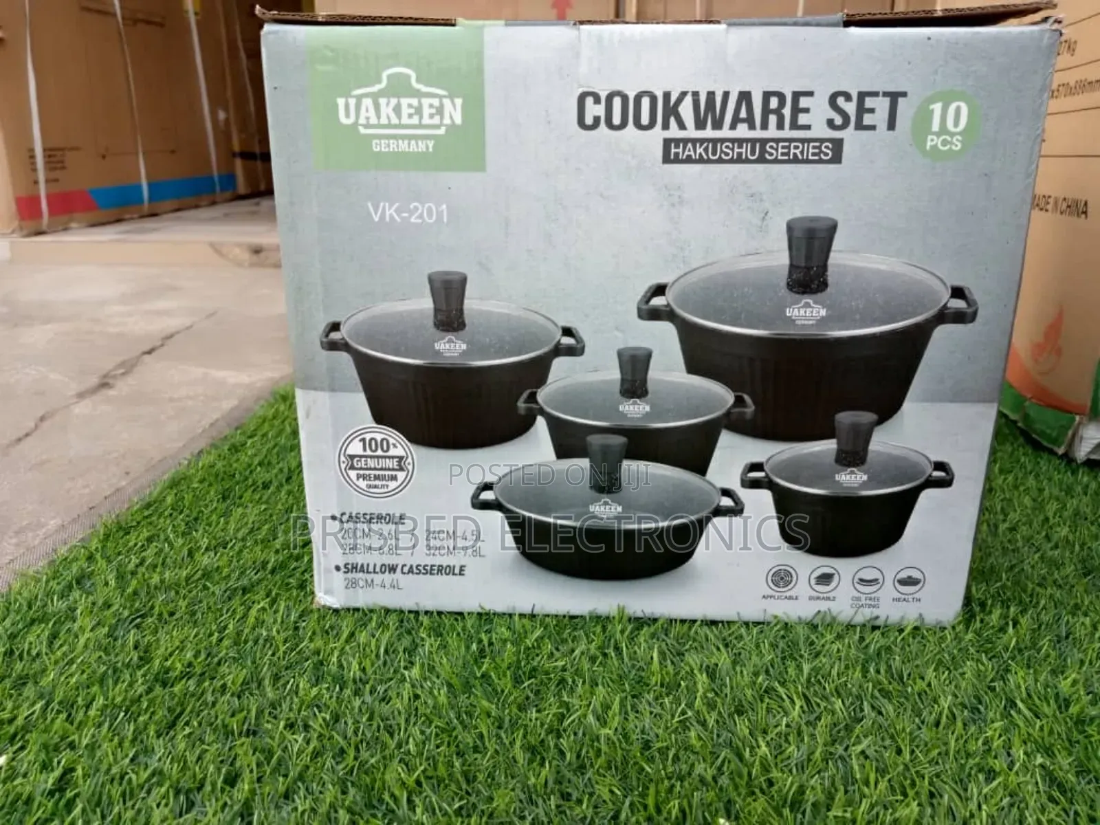 *Uakeen 10pcs Durable Cookware Set