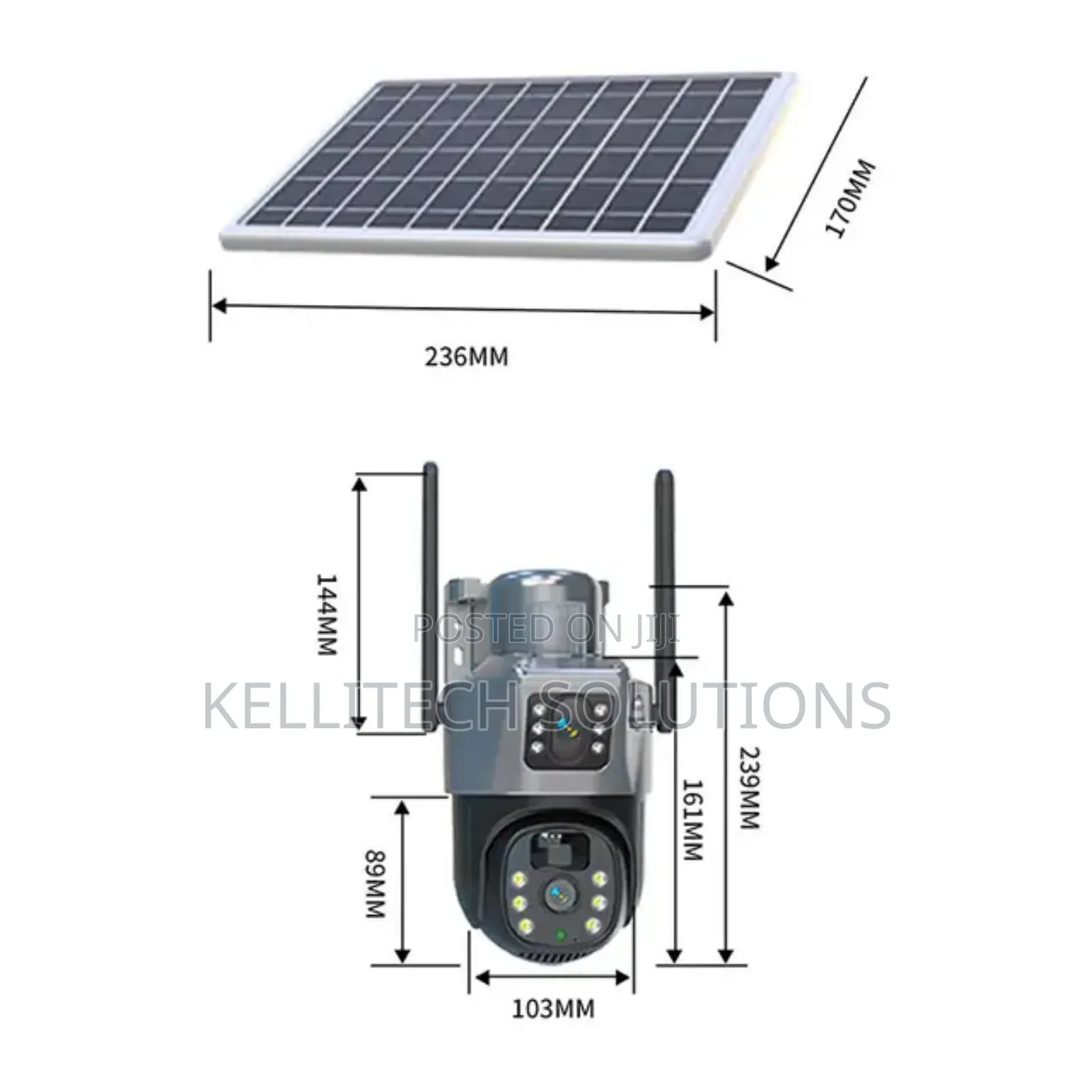Double View 4gsim Solar Powered CCTV Camera