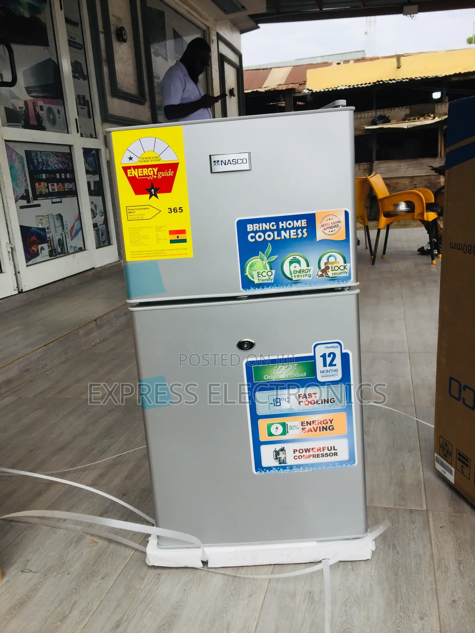 Double Door Fridge Nasco Nasd-120fl Mini Size Fridge