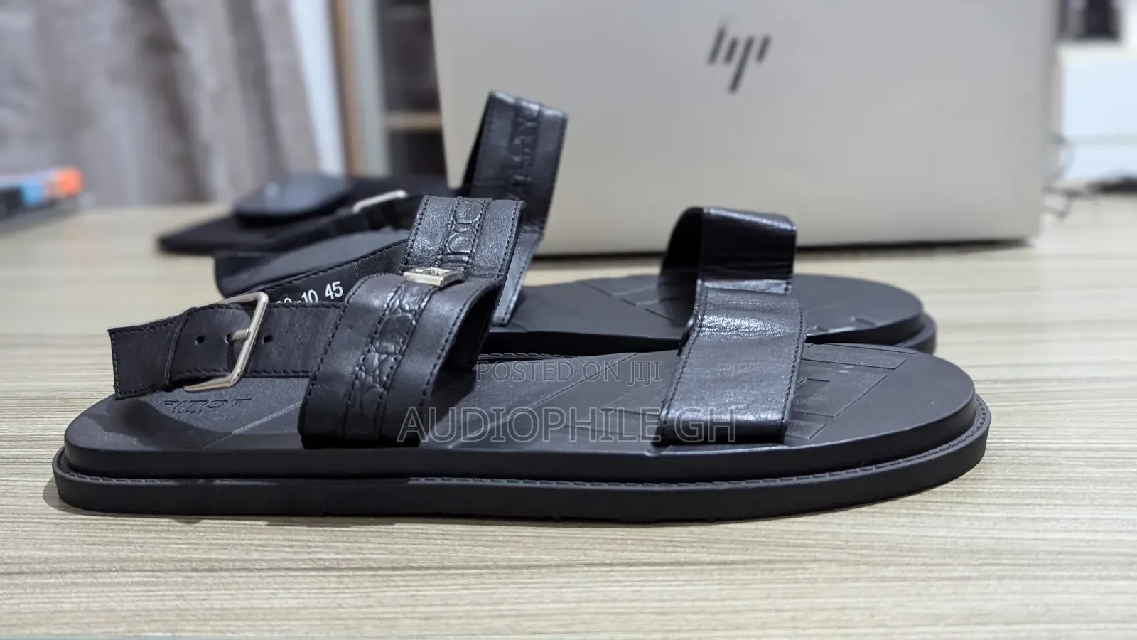 Pitot Anteni Men's Leather Slippers Leather