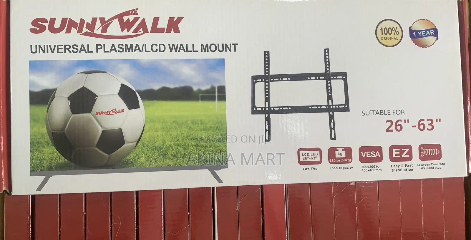 Sunny Walk Universal Tv Wall Mount Suitable For 26-63 Inche