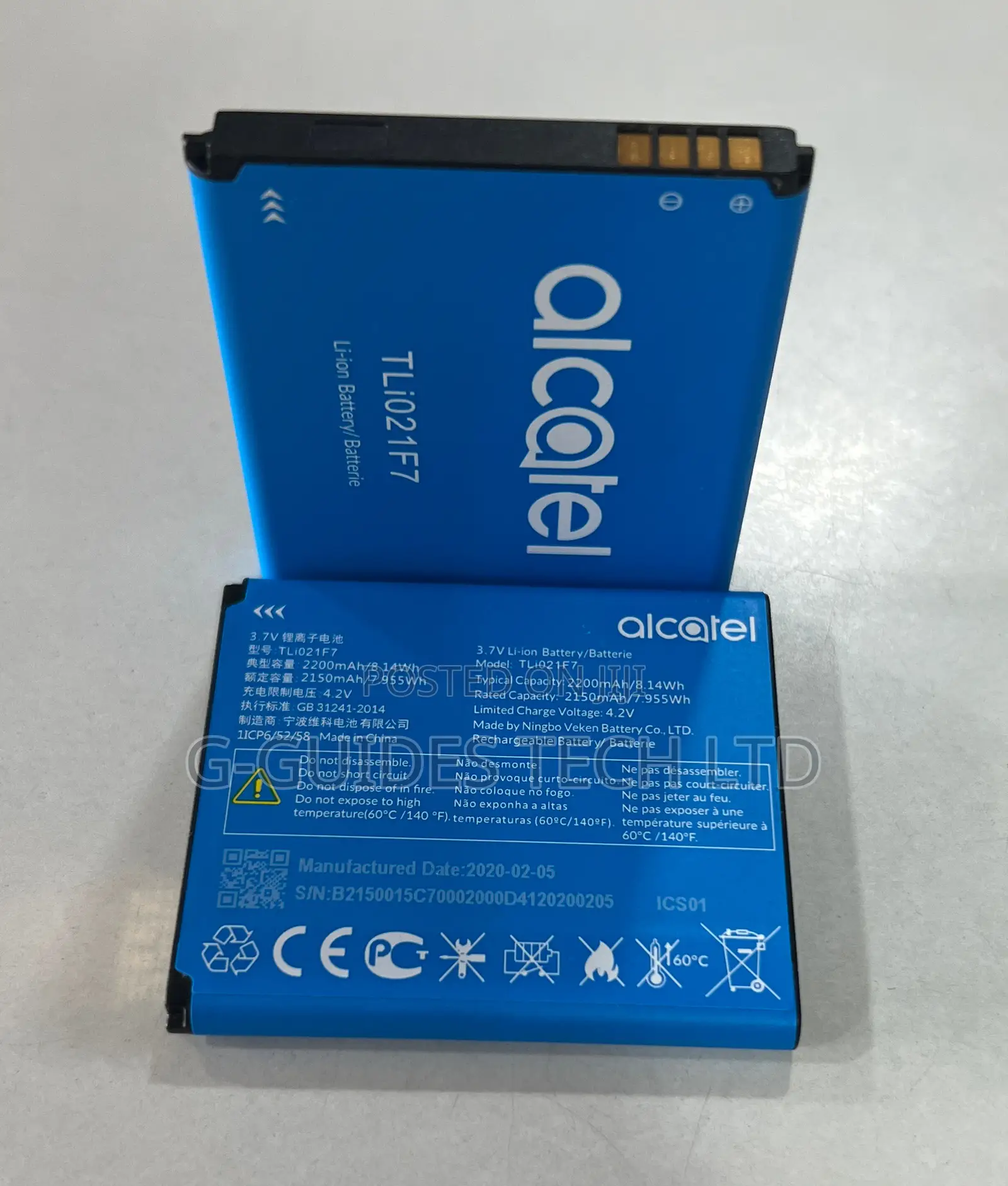 Alcatel 3.7V 2200mah Rechargeable Li-Ion Battery (Tli021f7)