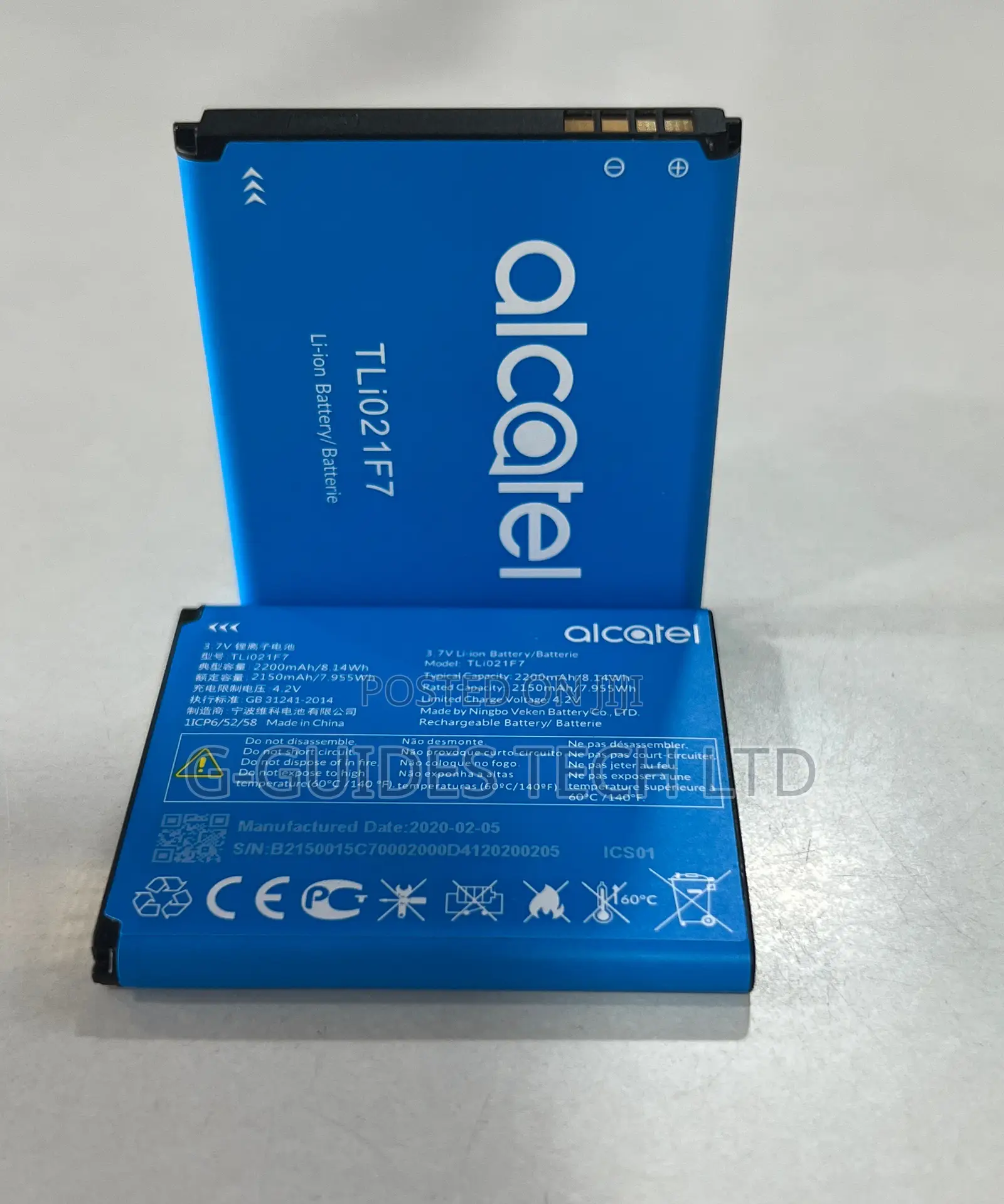 Alcatel 3.7V 2200mah Rechargeable Li-Ion Battery (Tli021f7)