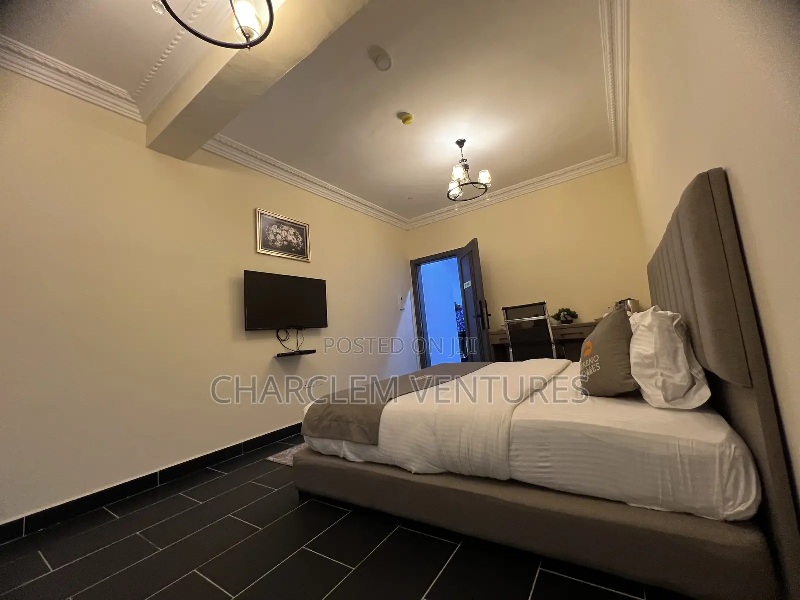 Furnished 1bdrm Apartment in Charclem Ventures, Kokomlemle for rent