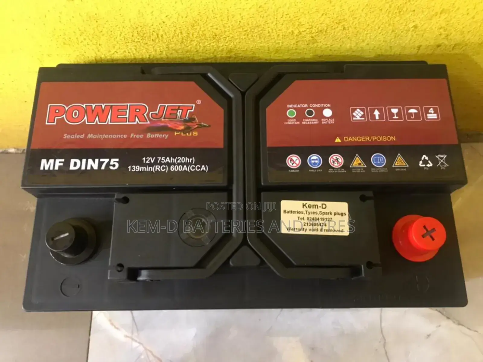 15 Plates Powerjet Car Battery - For Quick Start
