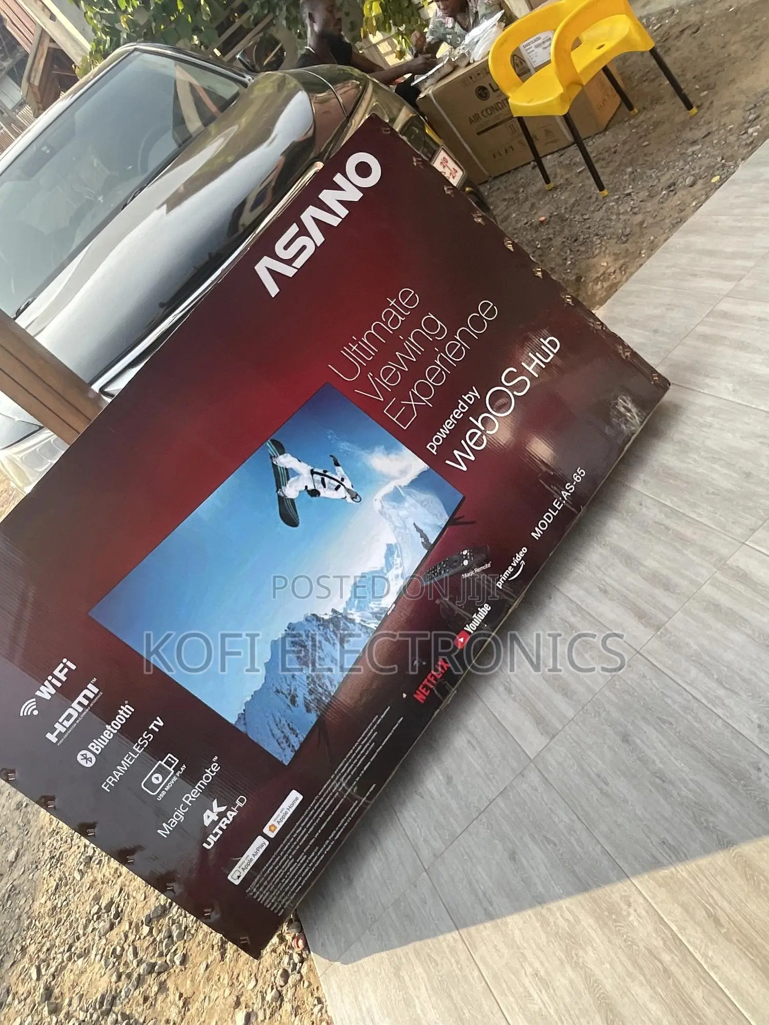 UHD Smart Satellite TV -Black 55inches Webos HDR Asano Tv