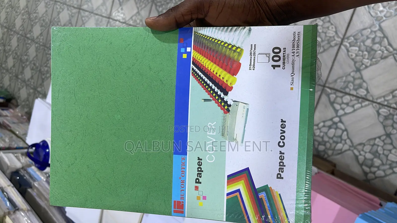 Embossed A4 Paper Binding Cover 230 Gsm 100 Per Pack