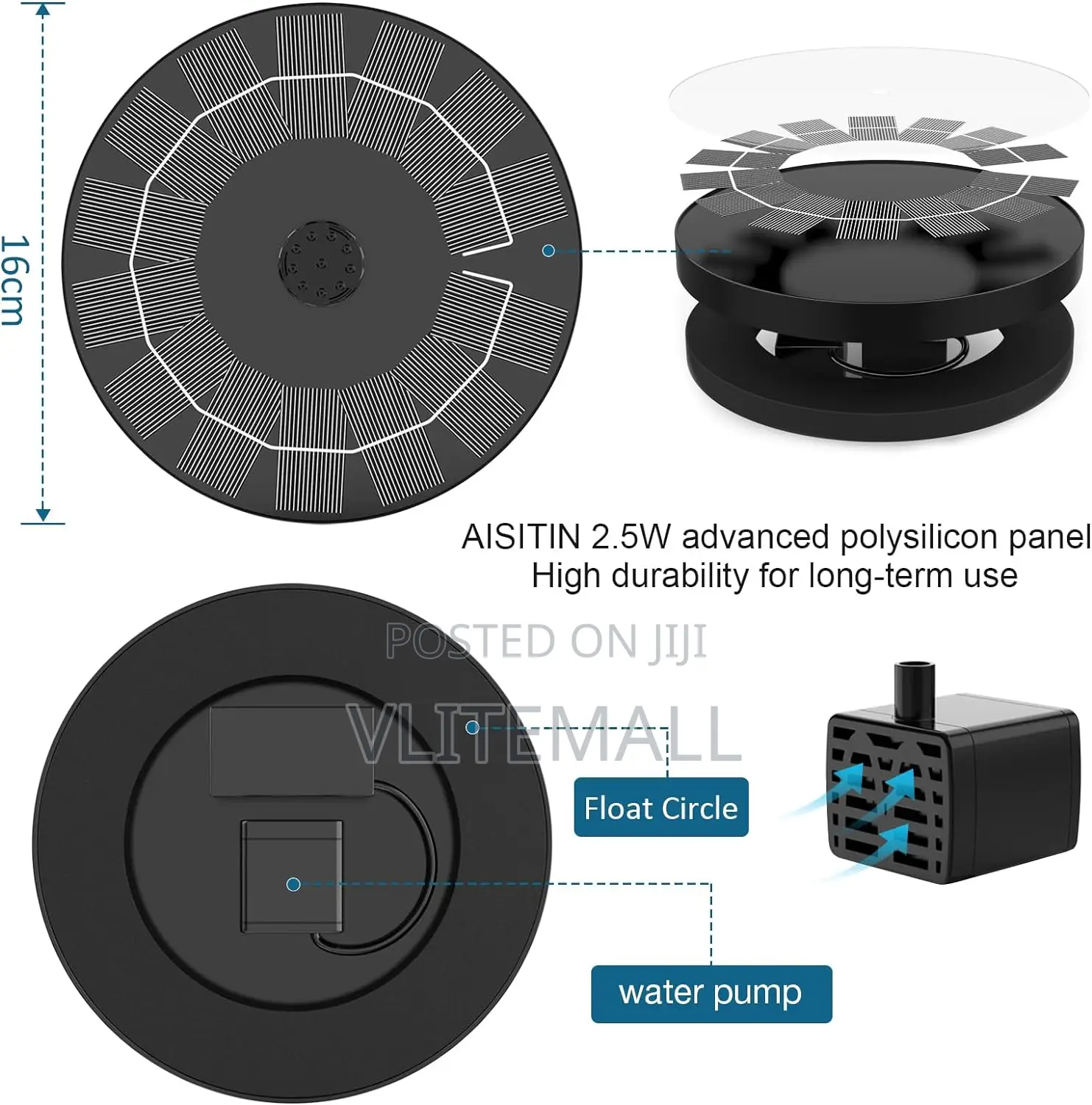 Solar Floating Fountain Pump