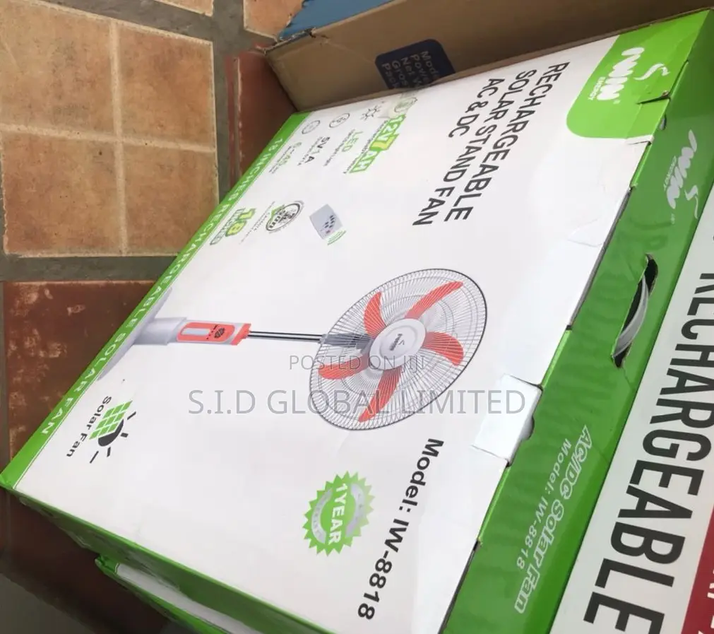 Affordable 18'' Rechargeable Solar Stand Fan