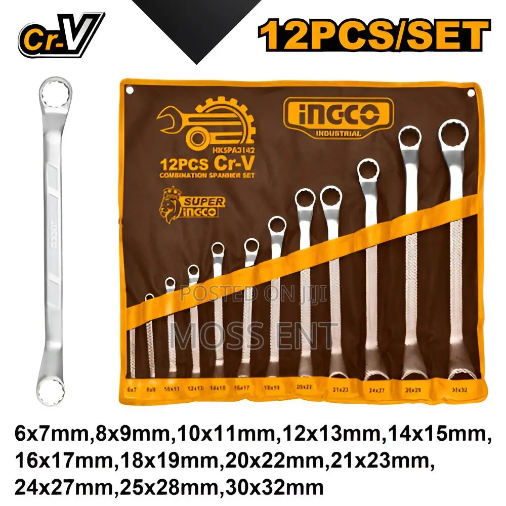 Offset Ring Spanner Set 12pcs - Hkspa3142