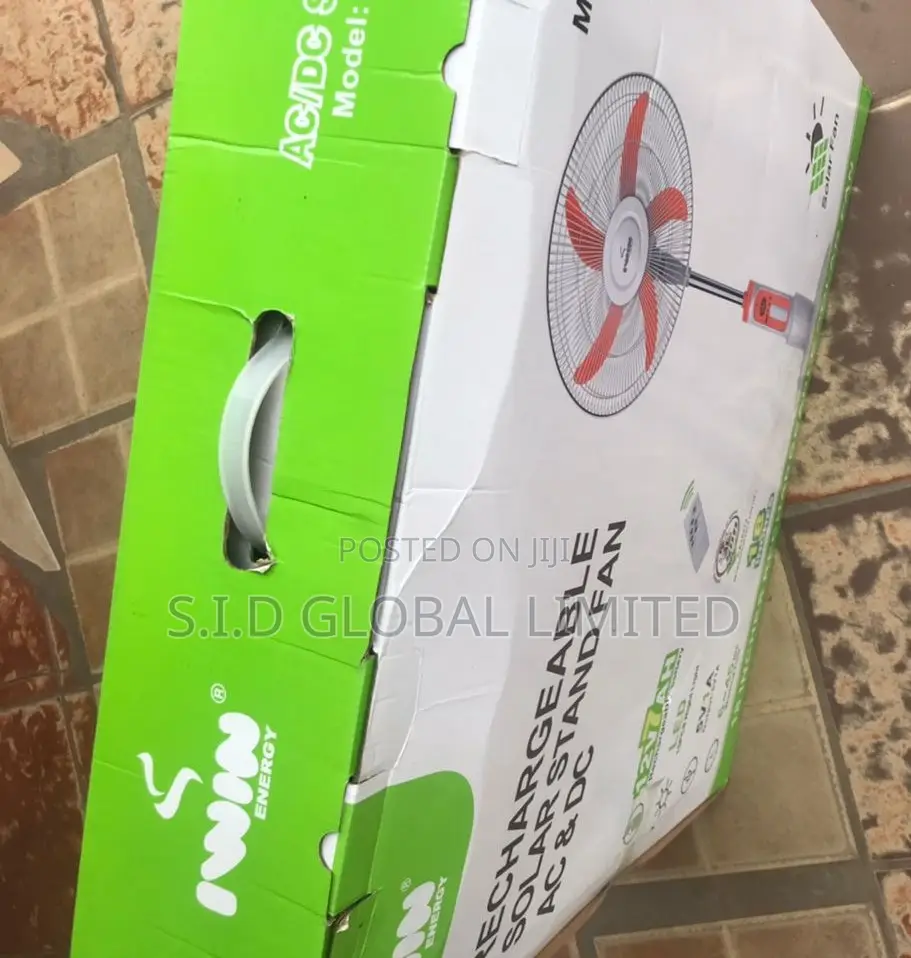 Incredible 18'' IWIN Rechargeable Solar Stand Fan