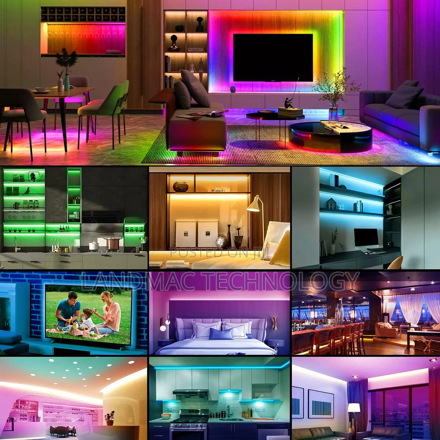 USB Tv LED Light Strip With Remote - RGB