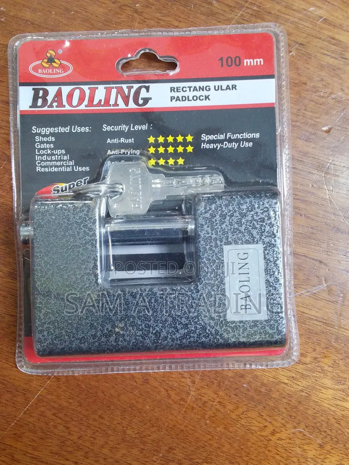 100mm Rectangular Padlock