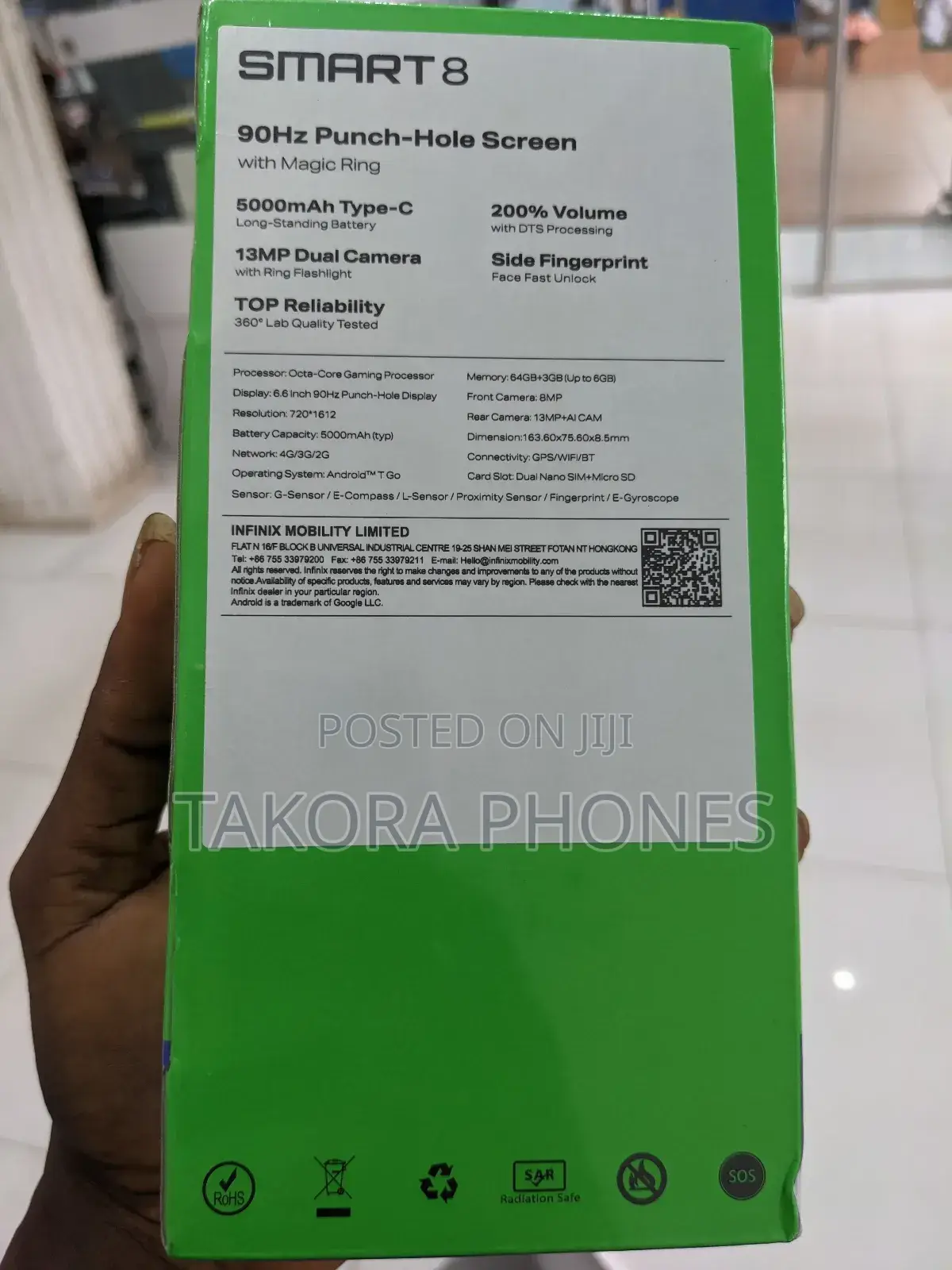 New Infinix Smart 8 64 GB Black