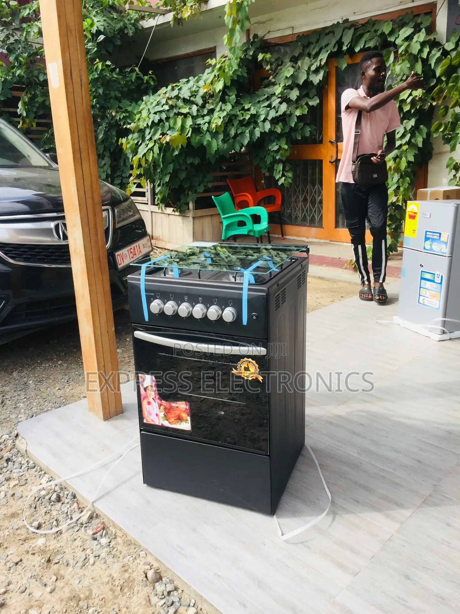 Popular New Volcano Black Gas Stove Oven 4b 50/50