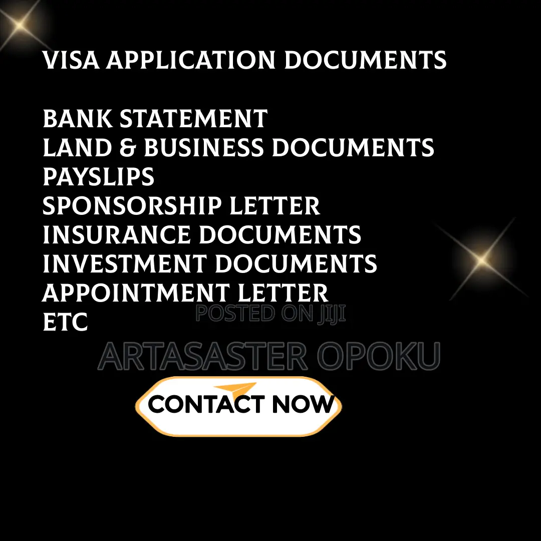 Property Documents and Bank Statement for Visa Application