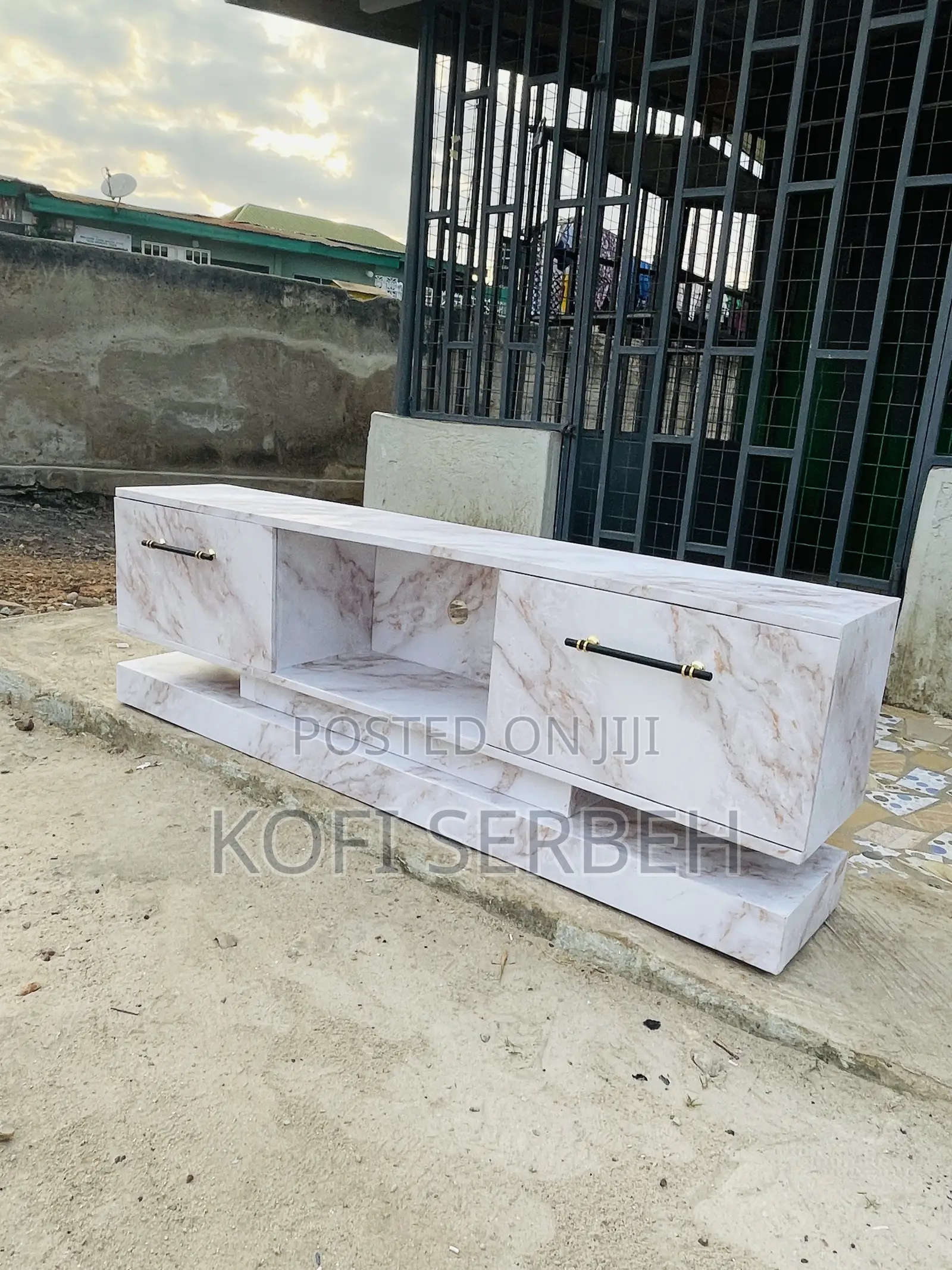 Original Marble Colored Tv Stand