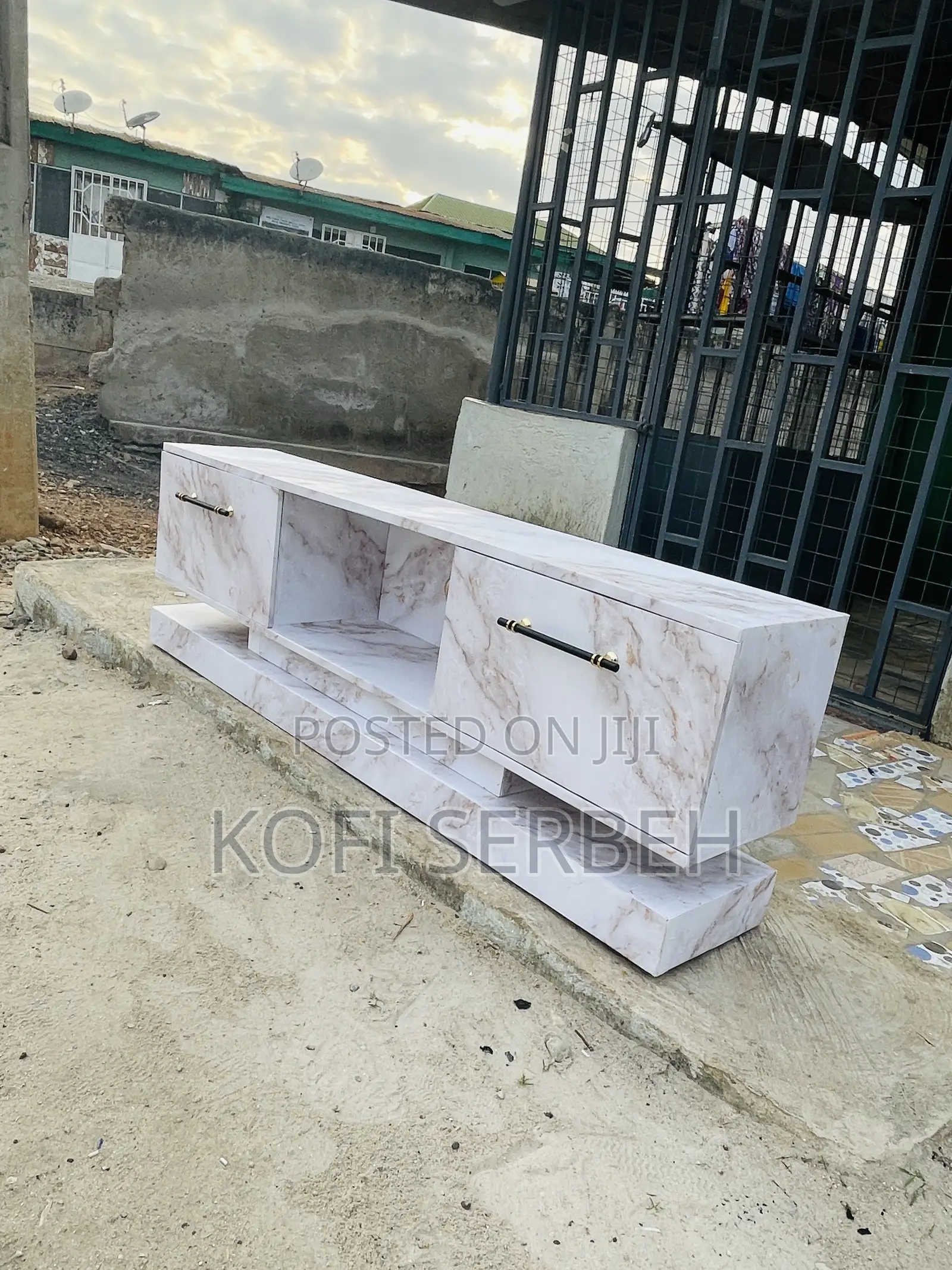 Original Marble Colored Tv Stand