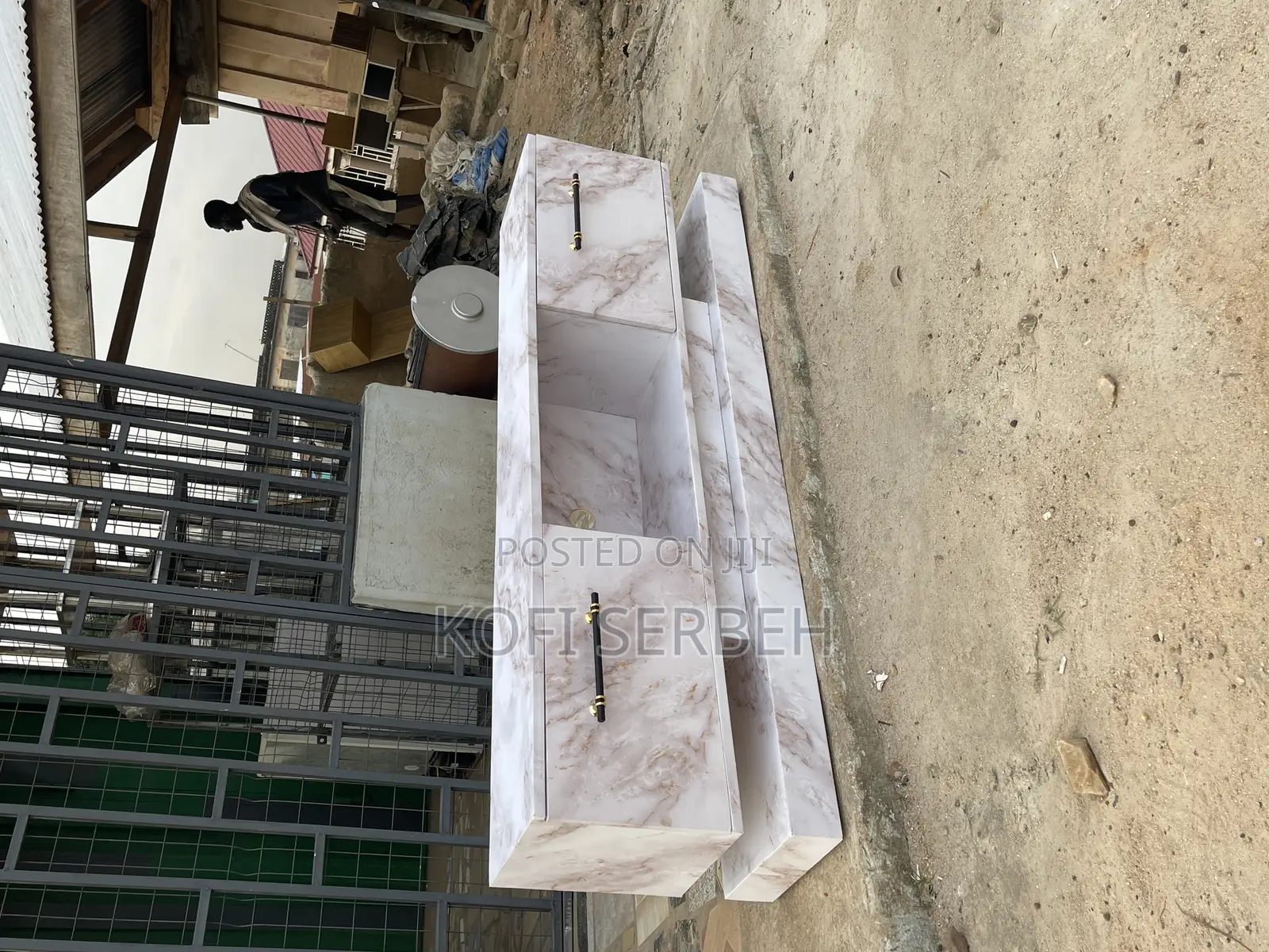 Original Marble Colored Tv Stand