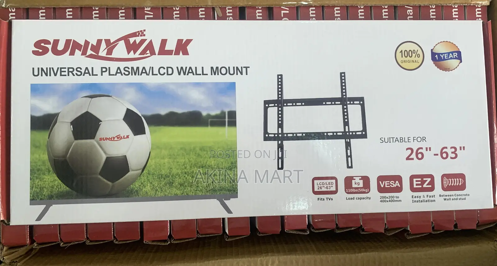 Sunny Walk Universal Tv Wall Mount Suitable For 26-63 Inche
