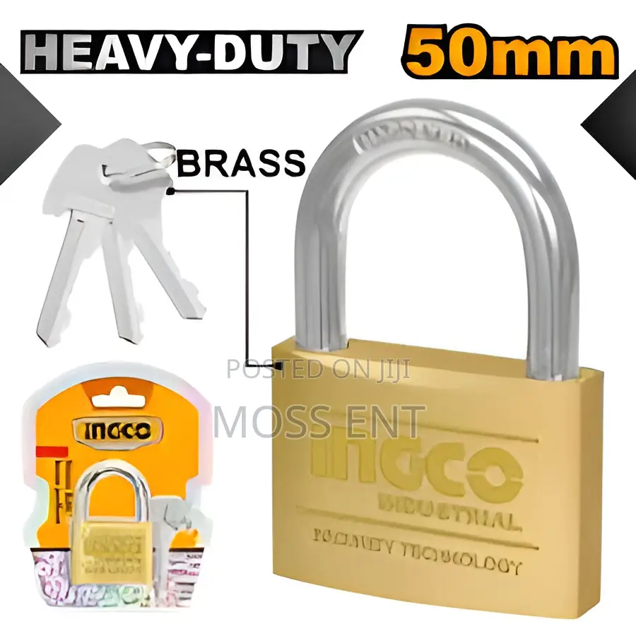Heavy Duty Brass Padlock 50mm - Dbpl0502