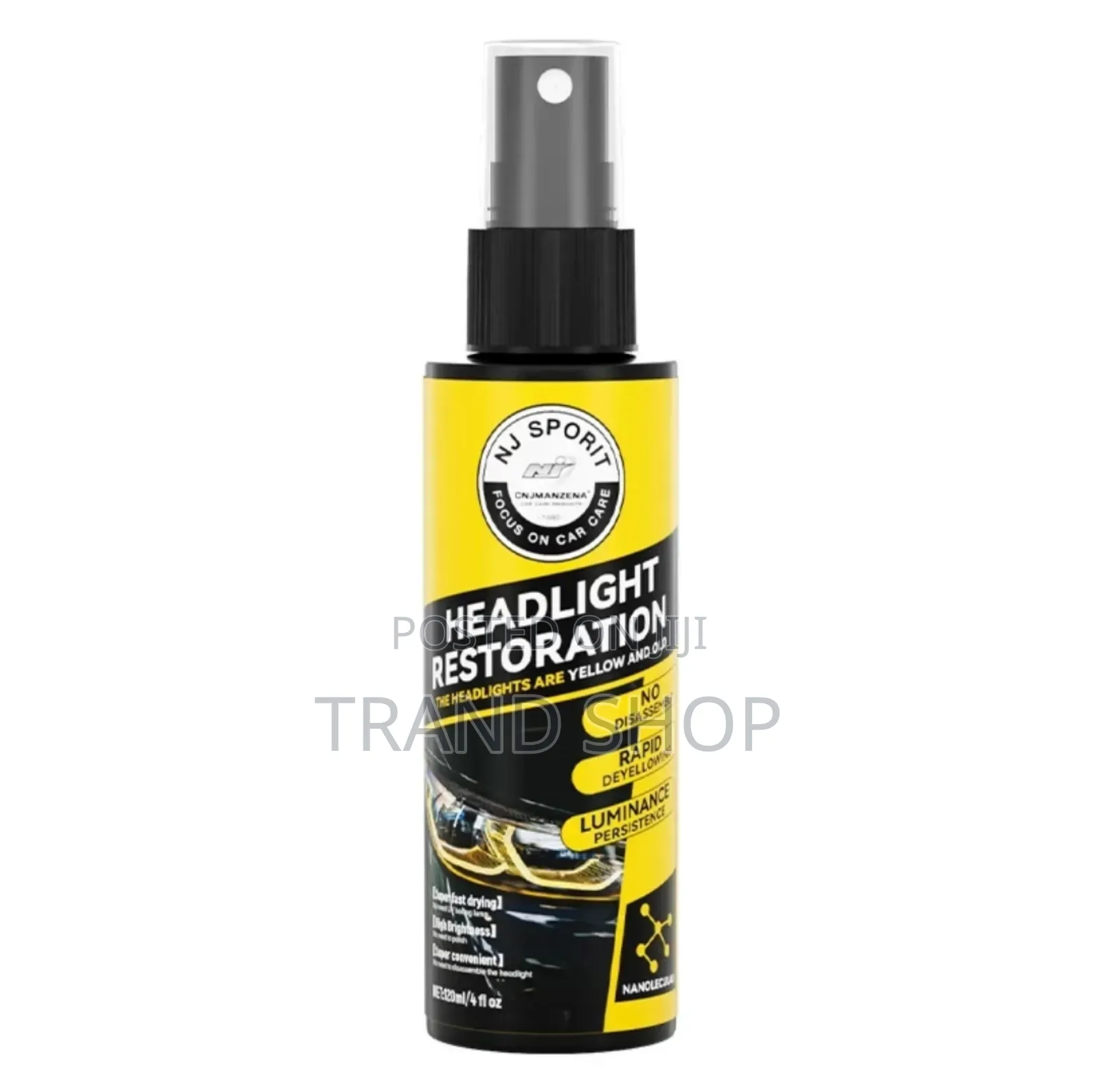 Car Head-Light Restoration Spray ( Yellow Car Lamp Fix )