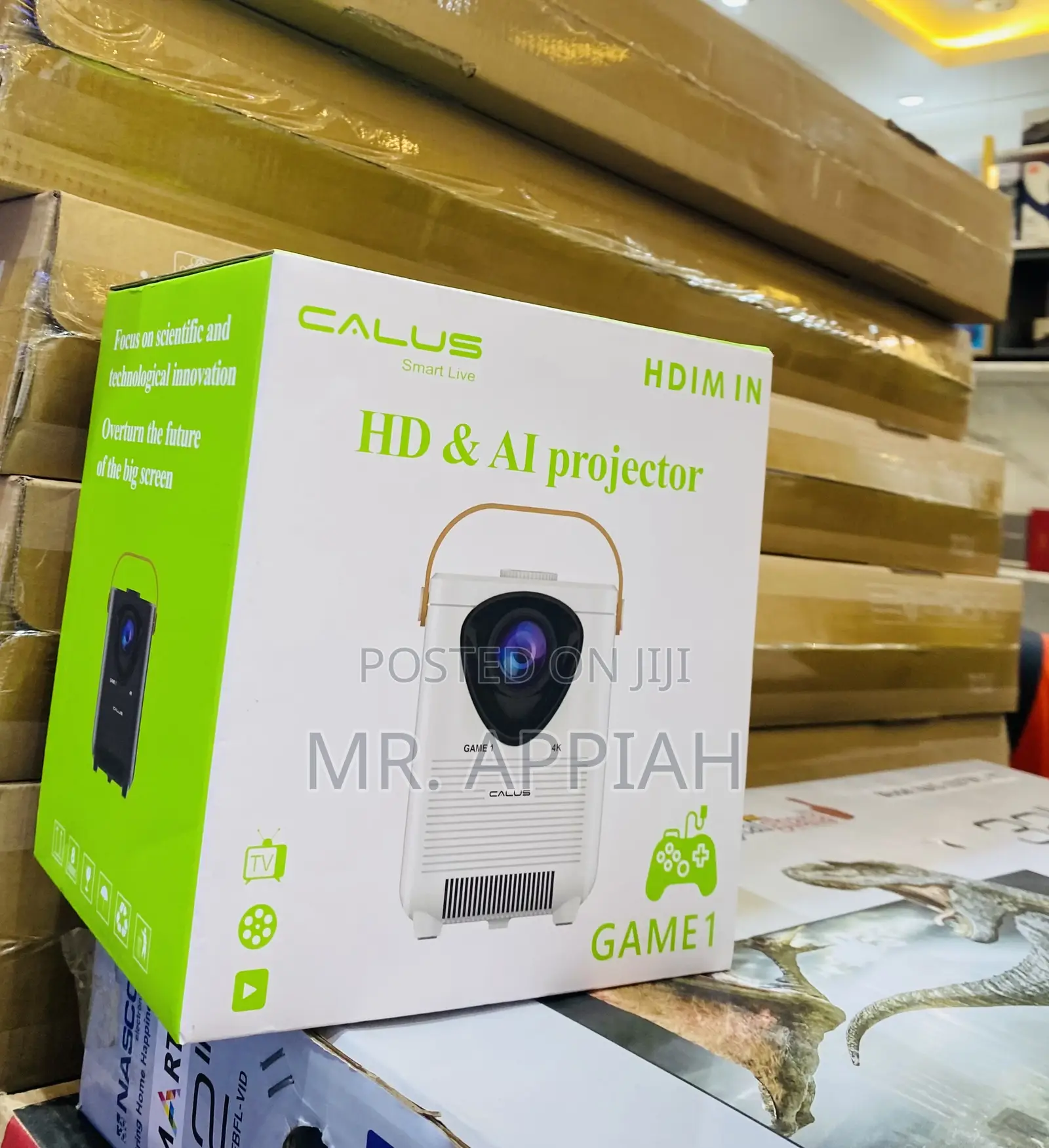 Sleek Designed Calus Hd AI Electric Projector.