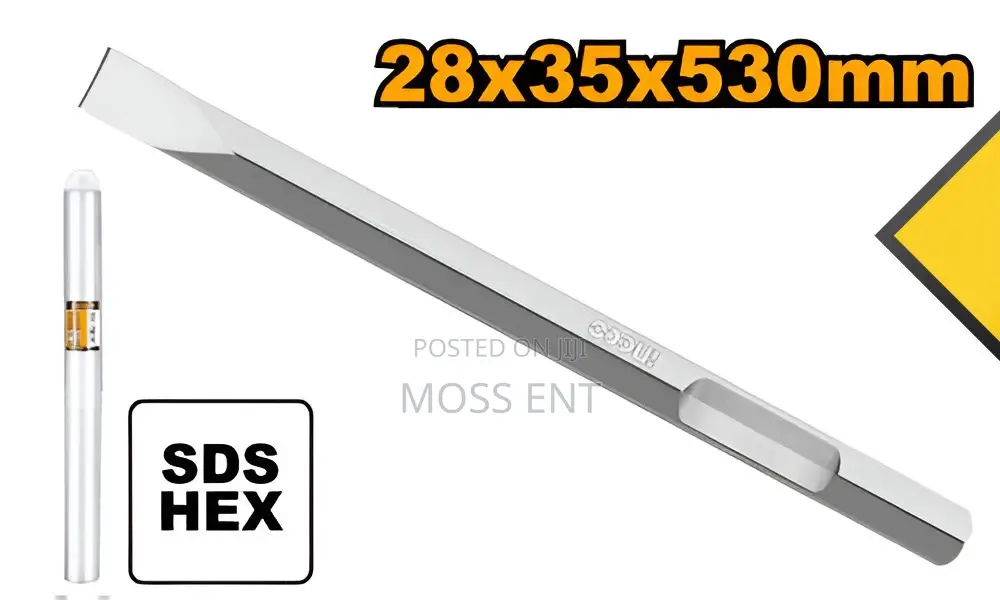 Hex Chisel 28x35x 530mm - Flat - DBC