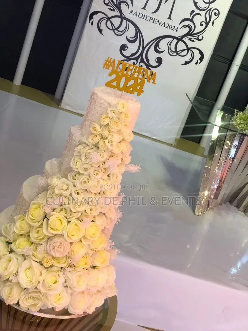 5tier Edible Lace Wedding Cake